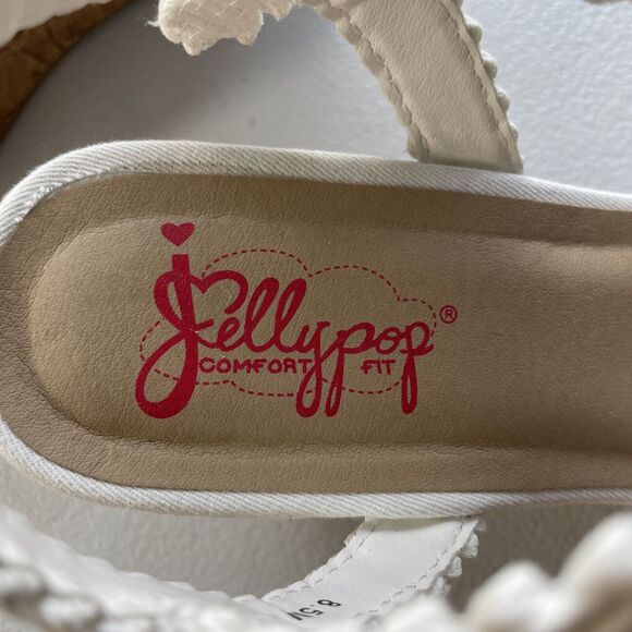 Jellypop Gabrielle Women Cork Wedge Heel Sandals 8.5M White Comfort Fit BohoChic - Picture 5 of 11